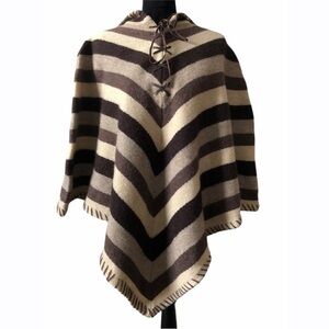 Vintage Lauren Ralph Lauren Brown & Cream Poncho